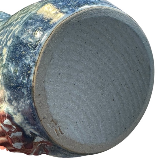 Scott Barnim Pottery Studio Pottery Fish Pitcher Handle Made in Ontario Canada - Picture 6 of 6